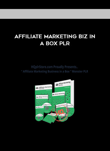 Affiliate Marketing Biz In a Box PLR