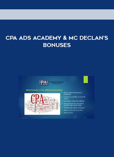 CPA Ads Academy & Mc Declan's Bonuses