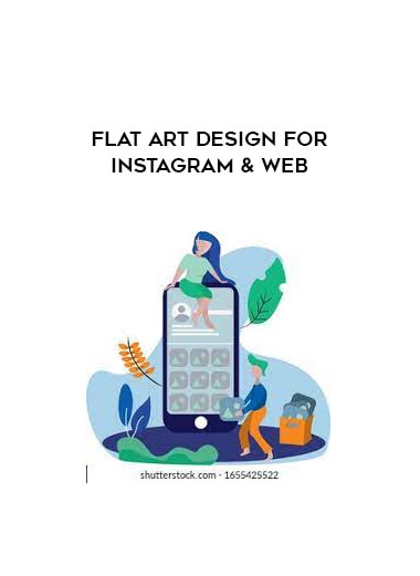 Flat Art Design for Instagram & Web