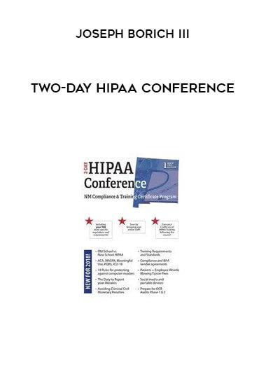 Two-Day HIPAA Conference from Joseph Borich III