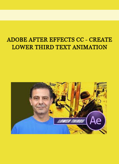 Adobe After Effects CC - Create Lower Third Text Animation