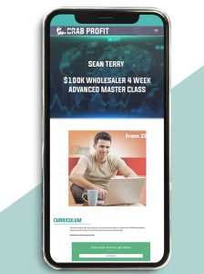 $100K Wholesaler 4 Week Advanced Master Class from Sean Terry of https://crabaca.store/