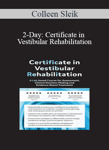 2-Day Certificate in Vestibular Rehabilitation from Colleen Sleik of https://crabaca.store/