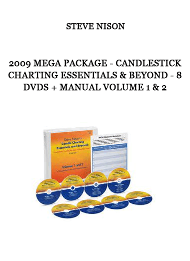 2009 Mega Package - CANDLESTICK CHARTING ESSENTIALS & BEYOND - 8 DVDs + Manual Volume 1 & 2 by Steve Nison of https://crabaca.store/