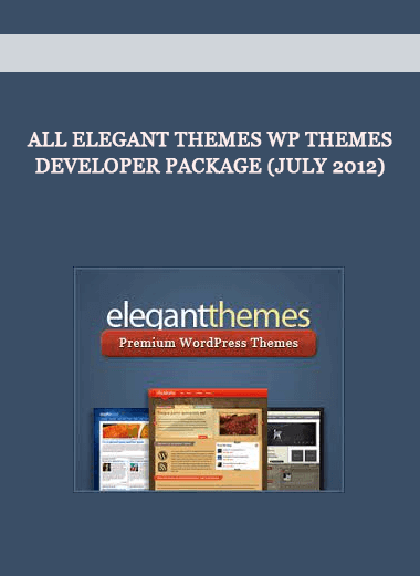 All Elegant Themes WP Themes - Developer Package (July 2012) of https://crabaca.store/