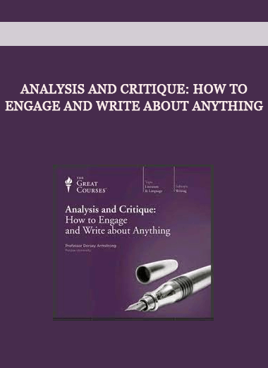 Analysis and Critique: How to Engage and Write about Anything of https://crabaca.store/