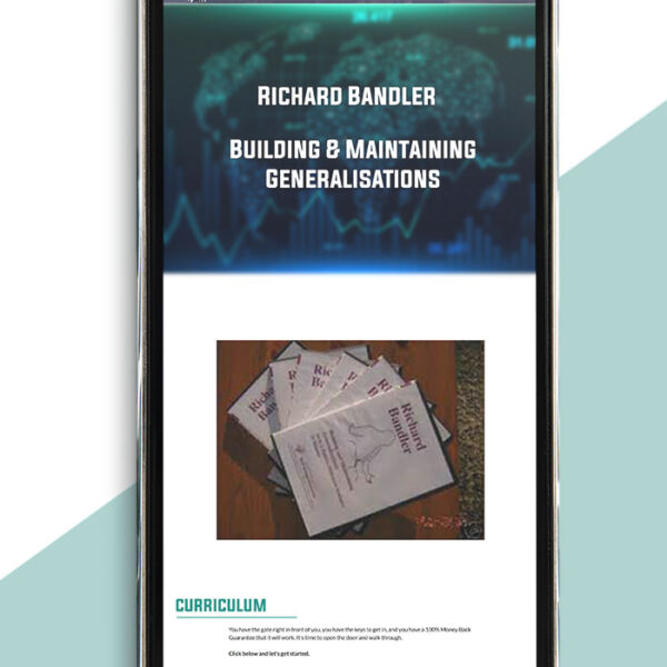 Building & Maintaining Generalisations from Richard Bandler of https://crabaca.store/