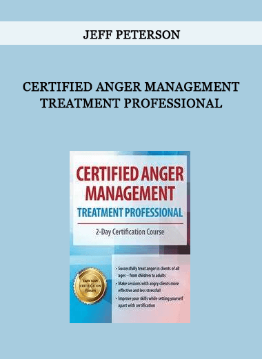Certified Anger Management Treatment Professional from Jeff Peterson of https://crabaca.store/