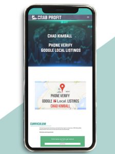 Chad Kimball – Phone Verify Google Local Listings of https://crabaca.store/