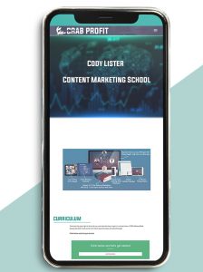 Content Marketing School from Cody Lister of https://crabaca.store/