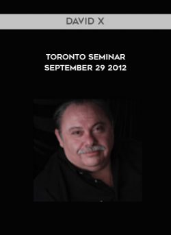 David X - Toronto Seminar September 29 2012 of https://crabaca.store/
