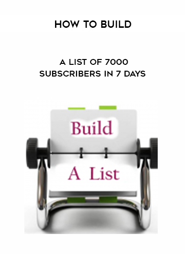 How To Build A List Of 7000 Subscribers In 7 Days of https://crabaca.store/