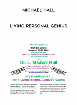 Living Personal Genius by Michael Hall of https://crabaca.store/