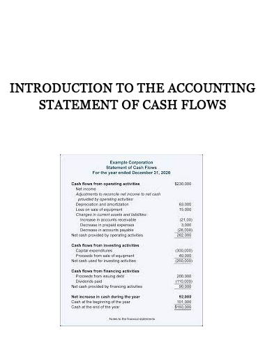 Introduction to the Accounting Statement of Cash Flows of https://crabaca.store/