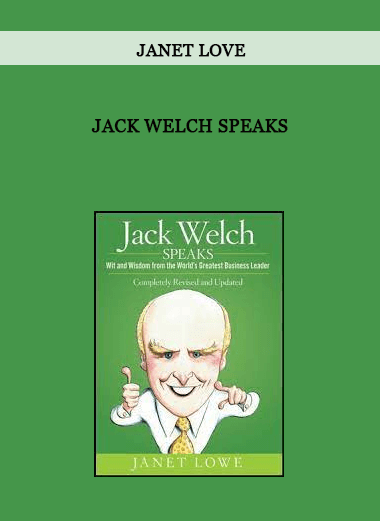 Jack Welch Speaks by Janet Love of https://crabaca.store/