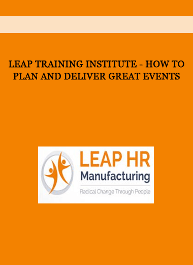 Leap Training Institute - How to plan and deliver great events of https://crabaca.store/