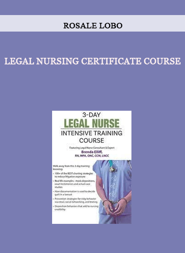 Legal Nursing Certificate Course from Rosale Lobo of https://crabaca.store/