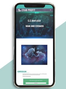 Man and Cosmos by C.C.Matlock of https://crabaca.store/