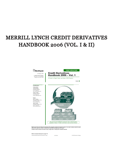 Merrill Lynch Credit Derivatives Handbook 2006 (Vol. I & II) of https://crabaca.store/