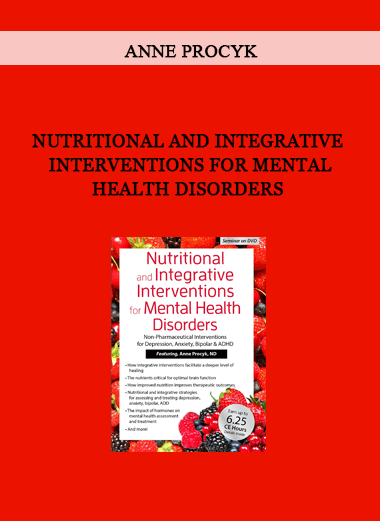 Nutritional and Integrative Interventions for Mental Health Disorders by Anne Procyk of https://crabaca.store/