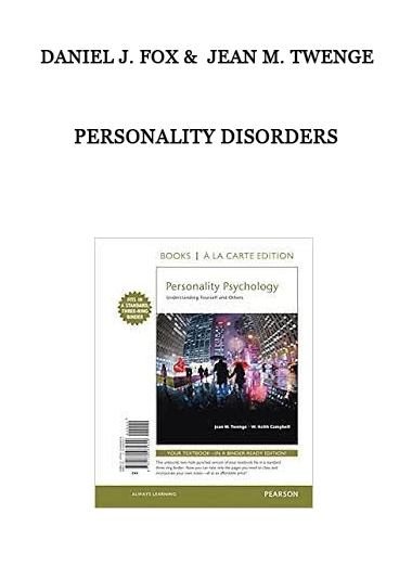 Personality Disorders from Daniel J. Fox &  Jean M. Twenge of https://crabaca.store/