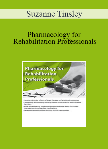 Pharmacology for Rehabilitation Professionals from Suzanne Tinsley of https://crabaca.store/