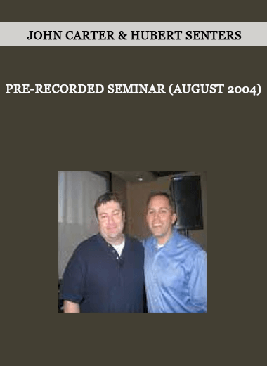 Pre-Recorded Seminar (August 2004) by John Carter & Hubert Senters of https://crabaca.store/