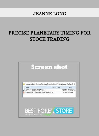 Precise Planetary Timing for Stock Trading by Jeanne Long of https://crabaca.store/