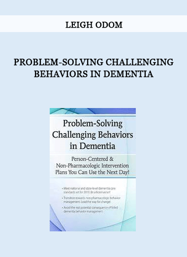 Problem-Solving Challenging Behaviors in Dementia from Leigh Odom of https://crabaca.store/