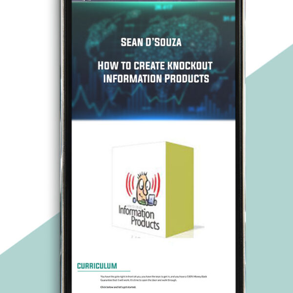 Sean D’Souza – How to create knockout information Products of https://crabaca.store/
