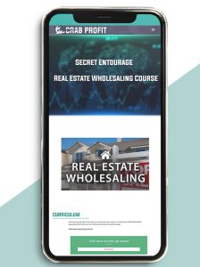 Secret Entourage – Real Estate Wholesaling Course of https://crabaca.store/