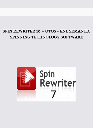 Spin Rewriter 10 + OTOs - ENL Semantic Spinning Technology Software of https://crabaca.store/