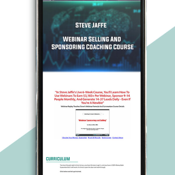 Steve Jaffe - Webinar Selling And Sponsoring Coaching Course of https://crabaca.store/