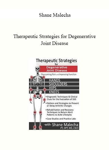 Therapeutic Strategies for Degenerative Joint Disease from Shane Malecha of https://crabaca.store/