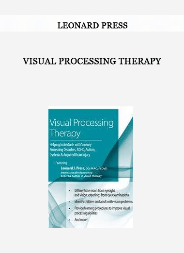 Visual Processing Therapy from Leonard Press of https://crabaca.store/