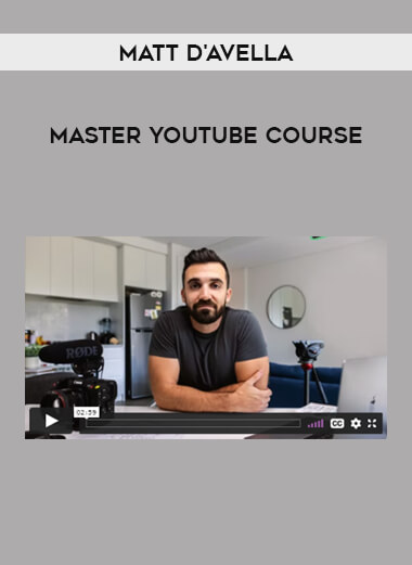 Master YouTube Course by Matt D'Avella of https://crabaca.store/