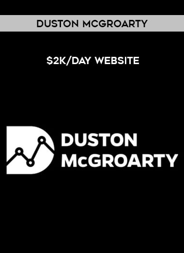 Duston McGroarty - $2k/Day Website of https://crabaca.store/